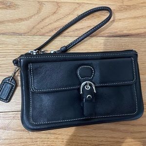 Coach small black wristlet. Dust bag included.